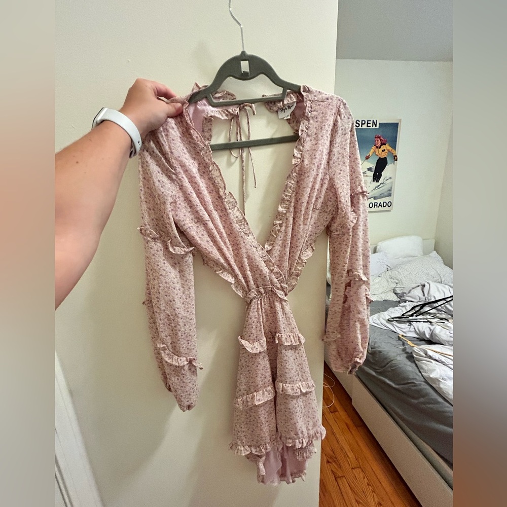 Long sleeve floral dress! Never worn